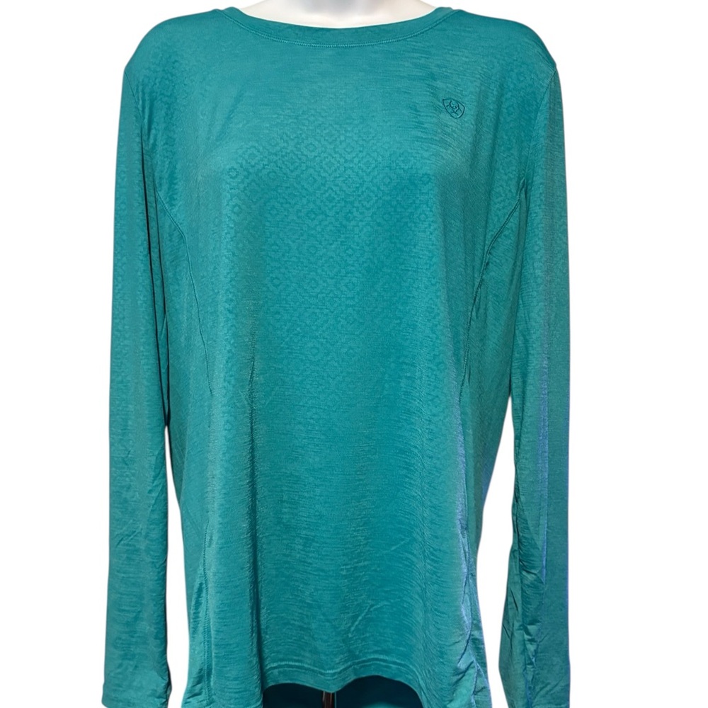 Ariat Women’s AriatTek Embossed Long Sleeve Base Layer Lanai Blue 2XL